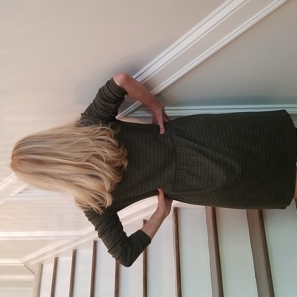 J. Jill (Pure Jill) Green/Gray Dress and Infinity Scarf, XS, $45 - Picture 6 of 10